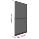 Svingbart insektnet Anthracit og sort 100 x 215 cm