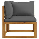 loungesæt til haven 7 dele med hynde massivt akacietræ