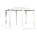 med stolpeovertræk 3x4x2,6 m 160 g/m² cremefarvet