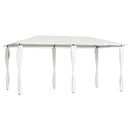 pavillon med stolpeovertræk 2,98x5,3x2,59m 160 g/m² cremefarvet