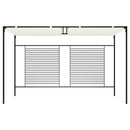 havepavillon med udtrækkeligt tag 3x4x2,3 m 180 g/m² creme