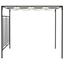 havepavillon med udtrækkeligt tag 3x4x2,3 m 180 g/m² creme