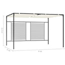 havepavillon med udtrækkeligt tag 3x4x2,3 m 180 g/m² creme