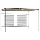 pavillon med sammenrulleligt tag 3x4x2,3 cm 180 g/m² gråbrun