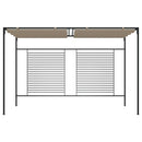 pavillon med sammenrulleligt tag 3x4x2,3 cm 180 g/m² gråbrun