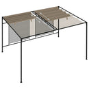 pavillon med sammenrulleligt tag 3x4x2,3 cm 180 g/m² gråbrun