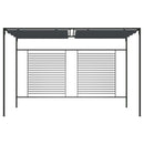 havepavillon med udtrækkeligt tag 4x3x2,3 m 180 g/m² antracit