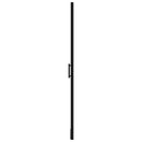 brusedør 81x195 cm hærdet glas sort