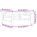 havebord 65x65x30 cm bambus