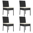 havestole 4 stk. polyrattan sort
