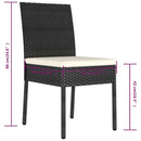 havestole 4 stk. polyrattan sort