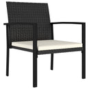 spisebordsstole til haven 2 stk. polyrattan sort