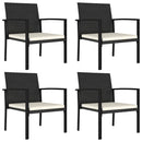havestole 4 stk. polyrattan sort