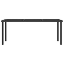 havebord 180x70x73 cm polyrattan sort