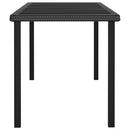 havebord 180x70x73 cm polyrattan sort