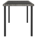 havebord 180x70x73 cm polyrattan grå