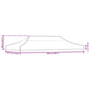 tag til festtelt 6x3 m 270 g/m² gråbrun