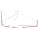 tag til festtelt 2x2 m 270 g/m² gul