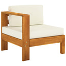 9-delt havemøbelsæt med hynder 100x60 cm akacietræ