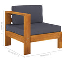 loungesæt til haven 8 dele med mørkegrå hynder akacietræ
