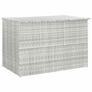 opbevaringskasse til haven 150x100x100 cm polyrattan lysegrå