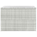 opbevaringskasse til haven 150x100x100 cm polyrattan lysegrå