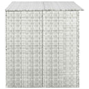 opbevaringskasse til haven 150x100x100 cm polyrattan lysegrå