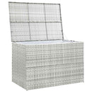 opbevaringskasse til haven 150x100x100 cm polyrattan lysegrå
