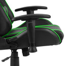 drejelig gamingstol PVC grøn