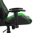 drejelig gamingstol PVC grøn