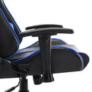 gamingstol kunstlæder sort og blå