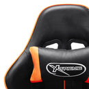 gamingstol kunstlæder sort og orange