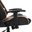 gamingstol kunstlæder sort og orange