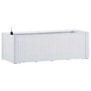 højbed med automatisk vandingssystem 100x43x33 cm hvid