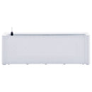 højbed med automatisk vandingssystem 100x43x33 cm hvid