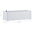højbed med automatisk vandingssystem 100x43x33 cm hvid
