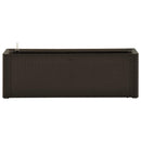 højbed med automatisk vandingssystem 100x43x33 cm mokkafarvet