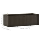 højbed med automatisk vandingssystem 100x43x33 cm mokkafarvet