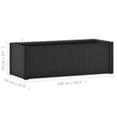 højbed med automatisk vandingssystem 100x43x33 cm antracitgrå