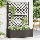 plantekasse med espalier 100x43x142 cm PP antracitgrå