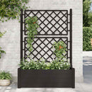 plantekasse med espalier 100x43x142 cm PP antracitgrå