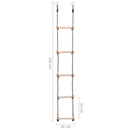 stige med 5 trin 210 cm massivt fyrretræ