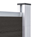 hegnspanel 180x186 cm WPC sort