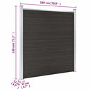 hegnspanel 180x186 cm WPC sort