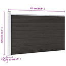 hegnspanel 175x105 cm WPC sort