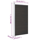 hegnspanel 95x186 cm WPC sort