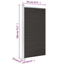 hegnspanel 95x186 cm WPC sort