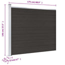 hegnspanel 175x146 cm WPC sort