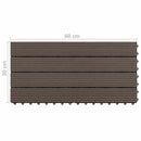 Terrasse Flise 6 pcs Mørk Brun 60 x 30 cm WPC