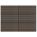 Terrasse Flise 6 pcs Mørk Brun 60 x 30 cm WPC